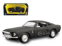1968 Ford Shelby Mustang GT 500 KR Matt Black 1/43 Diecast Model Car Road Signature 94214