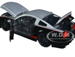 2008 Ford Shelby Mustang GT 500KR Silver and Black with Red Stripes Bigtime Muscle Series 1/24 Diecast Model Car Jada 34205