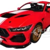 2024 Ford Shelby Mustang Super Snake Race Red with White Stripes 1/18 Diecast Model Car by Solido