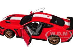 2024 Ford Shelby Mustang Super Snake Race Red with White Stripes 1/18 Diecast Model Car by Solido