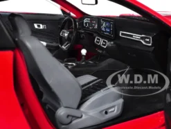 2024 Ford Shelby Mustang Super Snake Race Red with White Stripes 1/18 Diecast Model Car by Solido