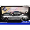 2024 Ford Shelby Mustang Super Snake Gray Metallic with Blue Stripes 1/18 Diecast Model Car by Solido