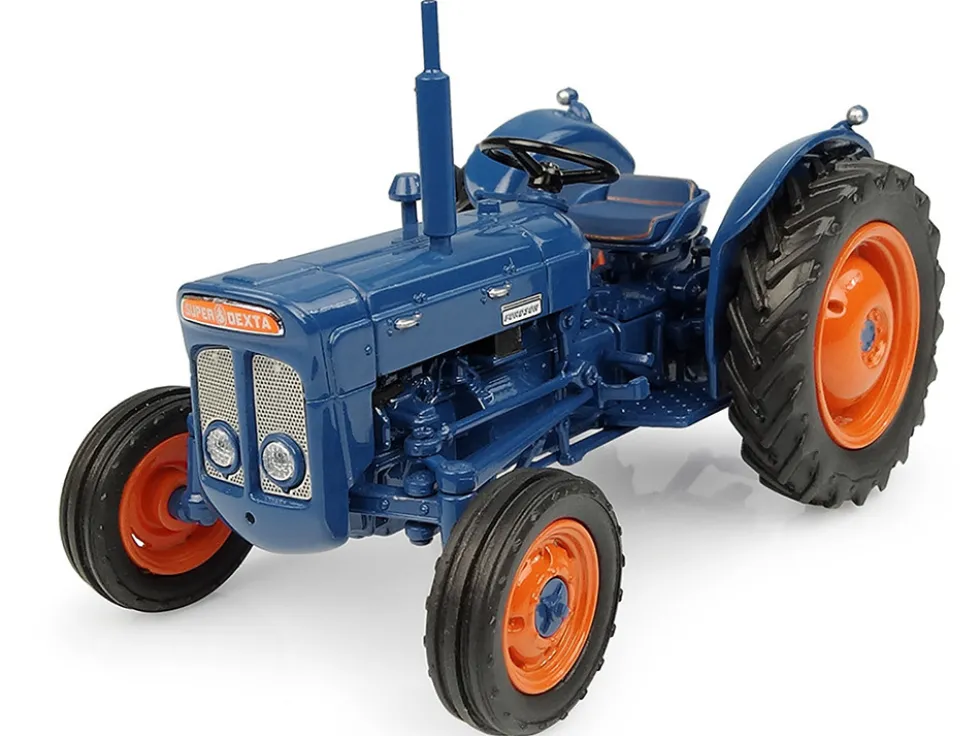 1962 Fordson Super Dexta Tractor Blue 1/32 Diecast Model Universal Hobbies UH6273