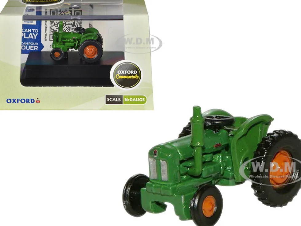 Fordson Tractor Green with Orange Wheels 1/148 (N) Scale Diecast Model Car by Oxford Diecast