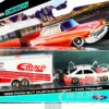 1993 Ford SVT Mustang Cobra #17 Enclosed Car Trailer Eibach White Red Stripes Tow & Go Series 1/64 Diecast Model Cars Maisto 15368-21 A