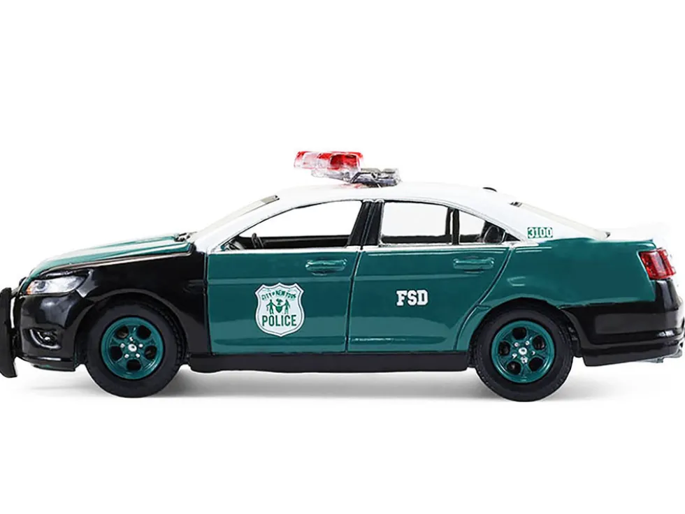 2014 Ford Taurus "New York Police Department (NYPD) Vintage Tribute Livery" Green and Black with White Top "Hot Pursuit" Series 47 1/64 Diecast Model Car by Greenlight