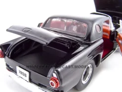 1956 Ford Thunderbird Pro Street Black 1/24 Diecast Car Unique Replicas 18510
