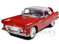 1956 Ford Thunderbird Red 1/24 Diecast Car Model Motormax 73312