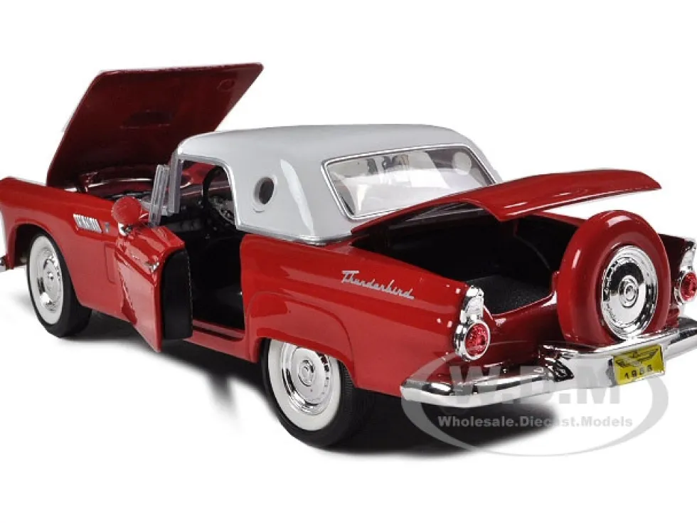 1956 Ford Thunderbird Red 1/24 Diecast Car Model Motormax 73312