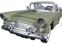 1956 Ford Thunderbird Soft Top Green 1/24 Diecast Car Model Motormax 73312