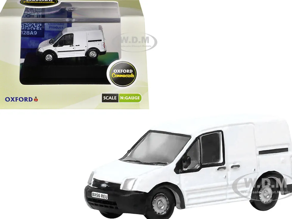 Ford Transit Connect Van RHD (Right Hand Drive) Frozen White 1/148 (N) Scale Diecast Model Car by Oxford Diecast