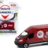 2015 Ford Transit LWB High Roof Van Burgundy Indian Motorcycle Sales & Service Route Runners Series 3 1/64 Diecast Model Greenlight 53030 B