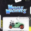 1933 Ford 3W Coupe Light Green 1/64 Diecast Model Car Muscle Machines 15546