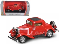 1932 Ford 3 Window Coupe Red 1/43 Diecast Car Road Signature 94231