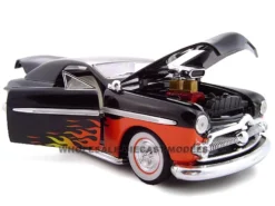 1949 Ford With 460 Engine Blower Black 1/24 Diecast Car Model Unique Replicas 18590