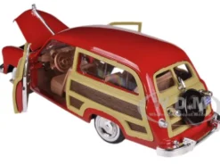 1949 Ford Woody Red 1/24 Diecast Model Car Motormax 73260
