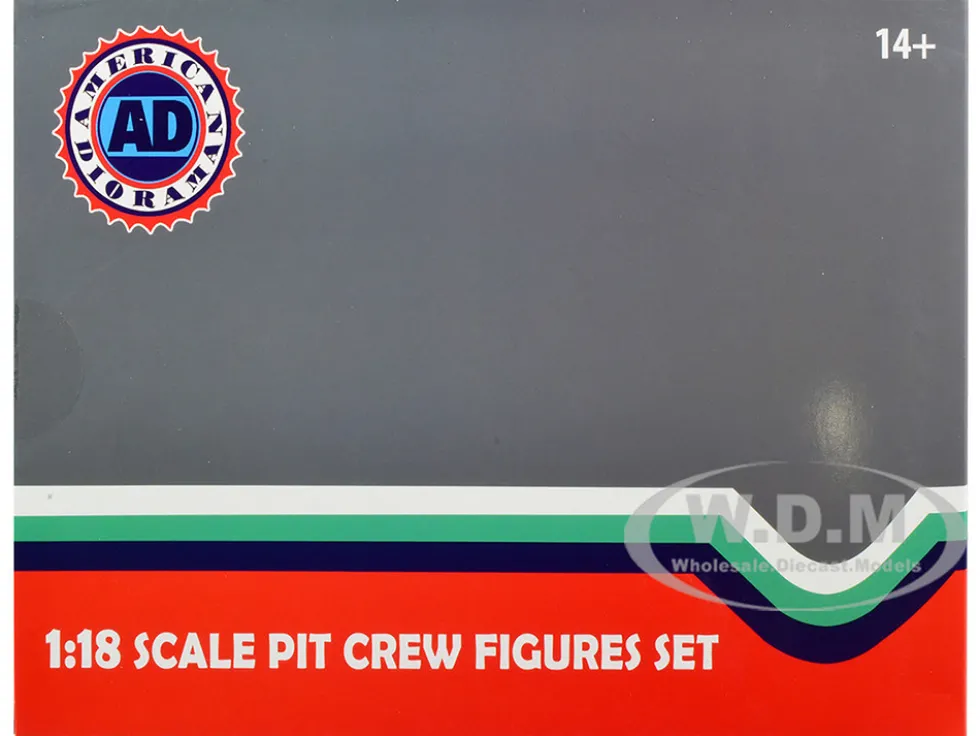 Formula One F1 Pit Crew 7 Figure Set Team Blue Release III for 1/18 Scale Models American Diorama 76558