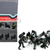 Formula One F1 Pit Crew 7 Figurine Set Team Black Release II 1/43 Scale Models American Diorama 38386