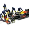 Formula One F1 Pit Crew 7 Figurine Set Team Blue 1/18 Scale Models American Diorama 76552