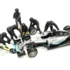 Formula One F1 Pit Crew 7 Figurine Set Team Black 1/18 Scale Models American Diorama 76551