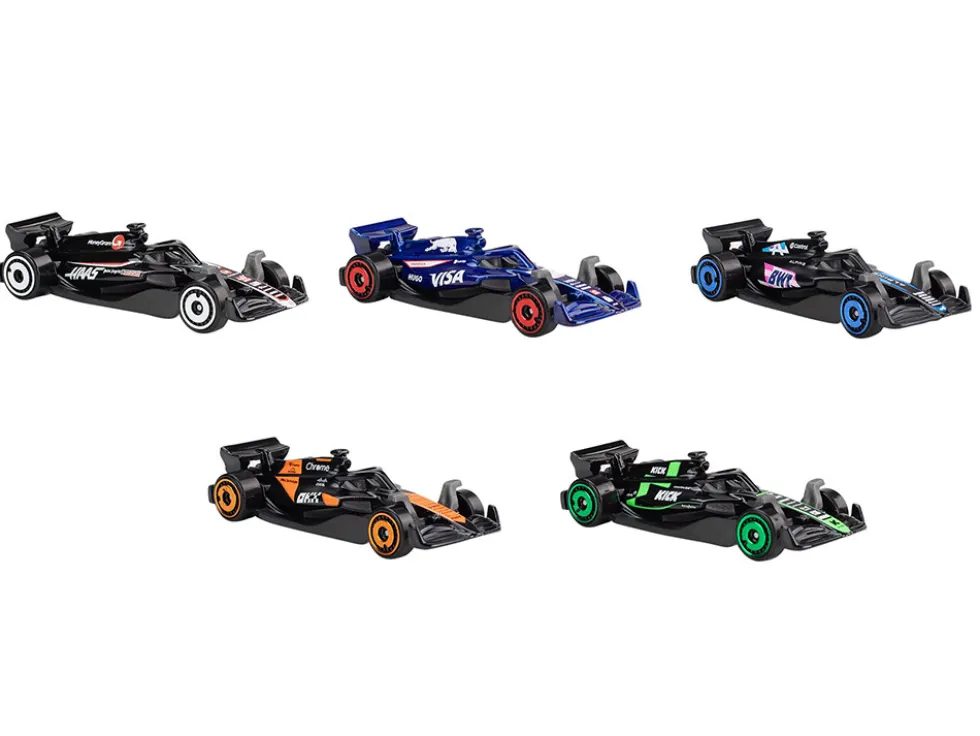 2024 Formula 1 World Championship 5 piece Set Diecast Model Cars by Hot Wheels
