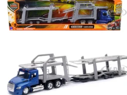 Freightliner Cascadia Auto Transporter Blue Metallic Long Haul Trucker Series 1/43 Diecast Model New Ray NR16033