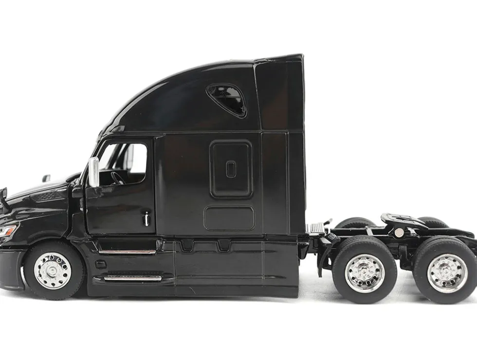 2025 Freightliner Cascadia Gen-5 Sleeper Cab Truck Tractor Night-Shift Black "Transport Series" 1/64 Diecast Model by Diecast Masters