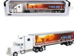 Freightliner Classic XL Sleeper Cab White with Trailer 
