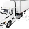 Freightliner Fifth Generation Cascadia Day Cab and 53' Utility Trailer with Skirts White 1/64 Diecast Model by DCP/First Gear