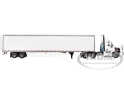 Freightliner Fifth Generation Cascadia Day Cab and 53' Utility Trailer with Skirts White 1/64 Diecast Model by DCP/First Gear