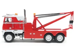1987 Freightliner FLA Tow Truck Red and White 1/43 Diecast Model by IXO Models