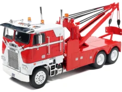 1987 Freightliner FLA Tow Truck Red and White 1/43 Diecast Model by IXO Models