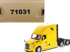 Freightliner New Cascadia Sleeper Cab Truck Tractor Yellow 1/50 Diecast Model Diecast Masters 71031