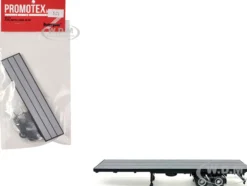 40ft Flatbed Trailer Gray Top 1/87 (HO) Plastic Model by Promotex