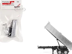 26ft Gravel Trailer Silver 1/87 (HO) Plastic Model by Promotex