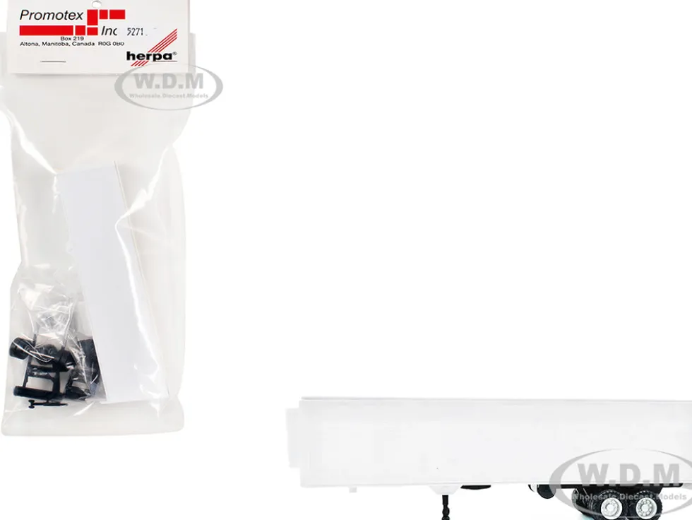 40ft Refrigerated (Reefer) Trailer White 1/87 (HO) Plastic Model by Promotex