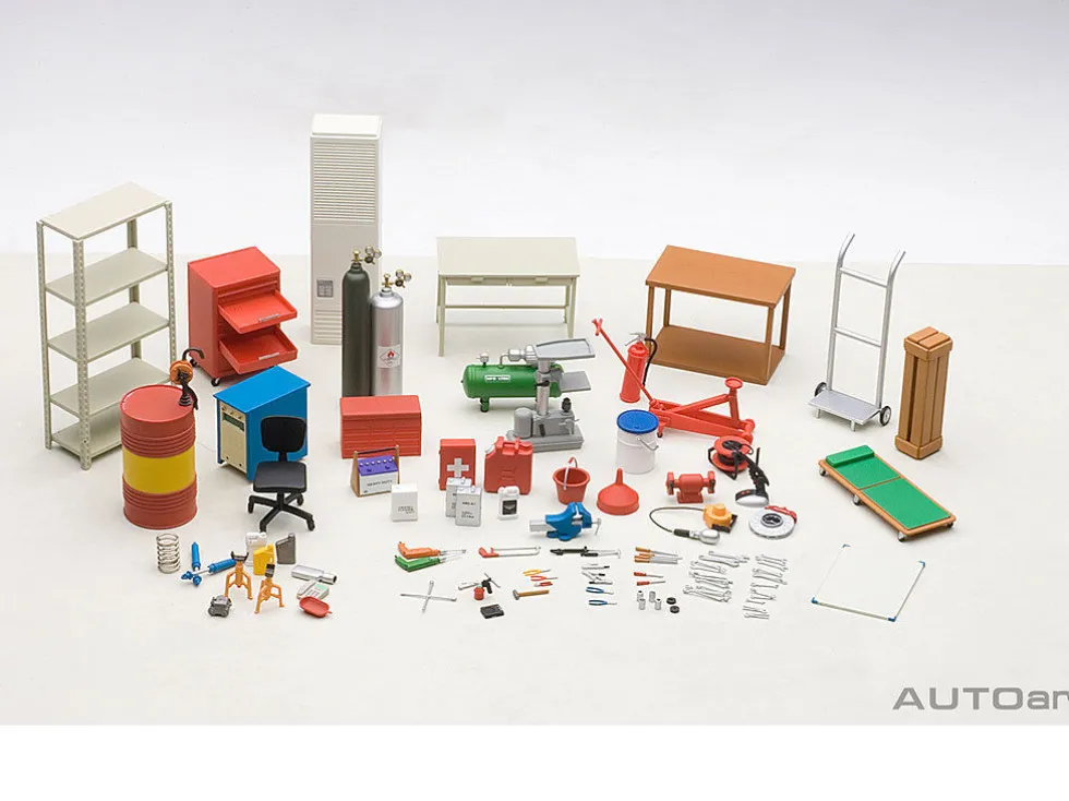 Garage Kit Set for 1/18 Scale Models Autoart 49110