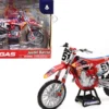 GasGas MC 450F Motorcycle 51 Justin Barcia GasGas Factory Racing Red Bull 1/12 Diecast Model New Ray 58303