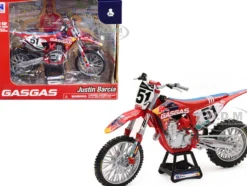 GasGas MC 450F Motorcycle 51 Justin Barcia GasGas Factory Racing Red Bull 1/12 Diecast Model New Ray 58303