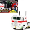 G1 Autobot Optimus Prime Truck White with Robot on Chassis from Transformers TV Series Ghostbusters 1984 Movie Crossover Hollywood Rides Series 1/24 Diecast Model Jada 35572