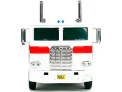 G1 Autobot Optimus Prime Truck White with Robot on Chassis from Transformers TV Series Ghostbusters 1984 Movie Crossover Hollywood Rides Series 1/24 Diecast Model Jada 35572