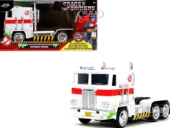 G1 Autobot Optimus Prime Truck White with Robot on Chassis from