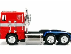 G1 Autobot Optimus Prime Truck Red with Robot on Chassis Transformers TV Series Hollywood Rides Series 1/32 Diecast Model Jada 99477