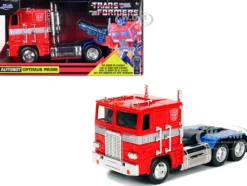 G1 Autobot Optimus Prime Truck Red with Robot on Chassis Transformers TV Series Hollywood Rides Series 1/32 Diecast Model Jada 99477