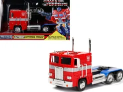 G1 Autobot Optimus Prime Truck Red Robot Chassis Transformers TV Series Hollywood Rides Series 1/24 Diecast Model Jada 99524