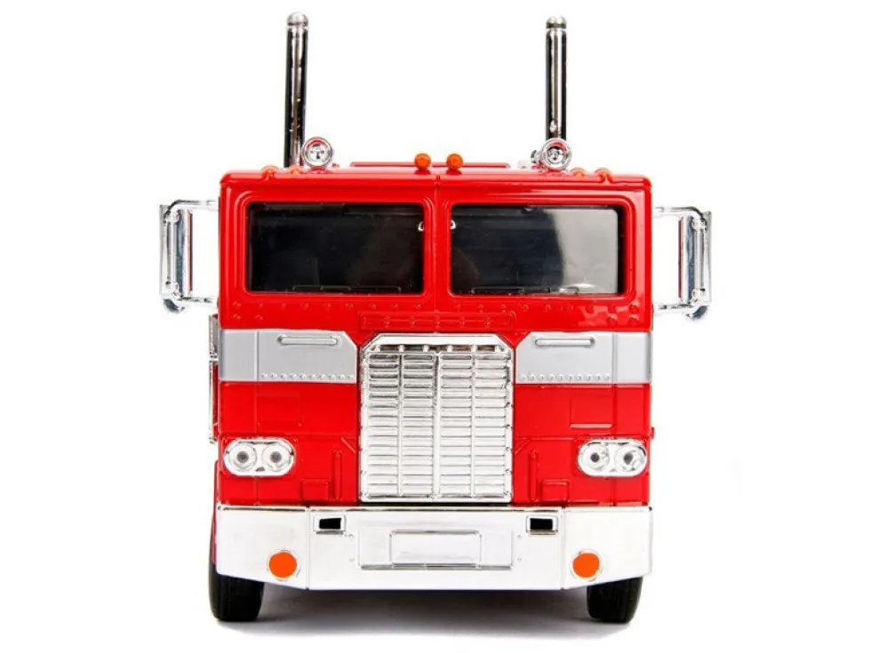 G1 Autobot Optimus Prime Truck Red Robot Chassis Transformers TV Series Hollywood Rides Series 1/24 Diecast Model Jada 99524