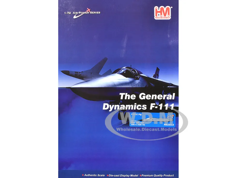 General Dynamics F-111C Pig Aircraft "A8-131, F-111 Operations 30th Anniversary" (2003) Royal Australian Air Force "Air Power Series" 1/72 Diecast Model by Hobby Master