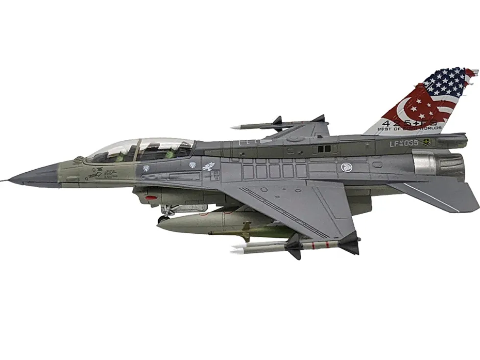 General Dynamics F-16D Fighting Falcon Fighter Aircraft "425th Fighter Squadron, Best of Both Worlds, Peace Carvin II 25th Anniversary Livery, 56th Fighter Wing, Luke AFB" (2018) United States Air Force 1/72 Diecast Model Airplane
