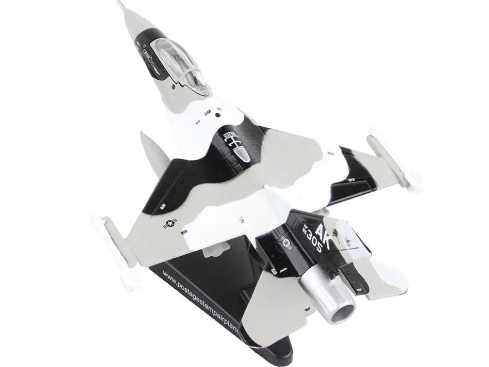 General Dynamics F 16 Fighting Falcon Fighter Aircraft Arctic Camouflage United States Air Force 1/126 Diecast Model Airplane Postage Stamp PS5399-3