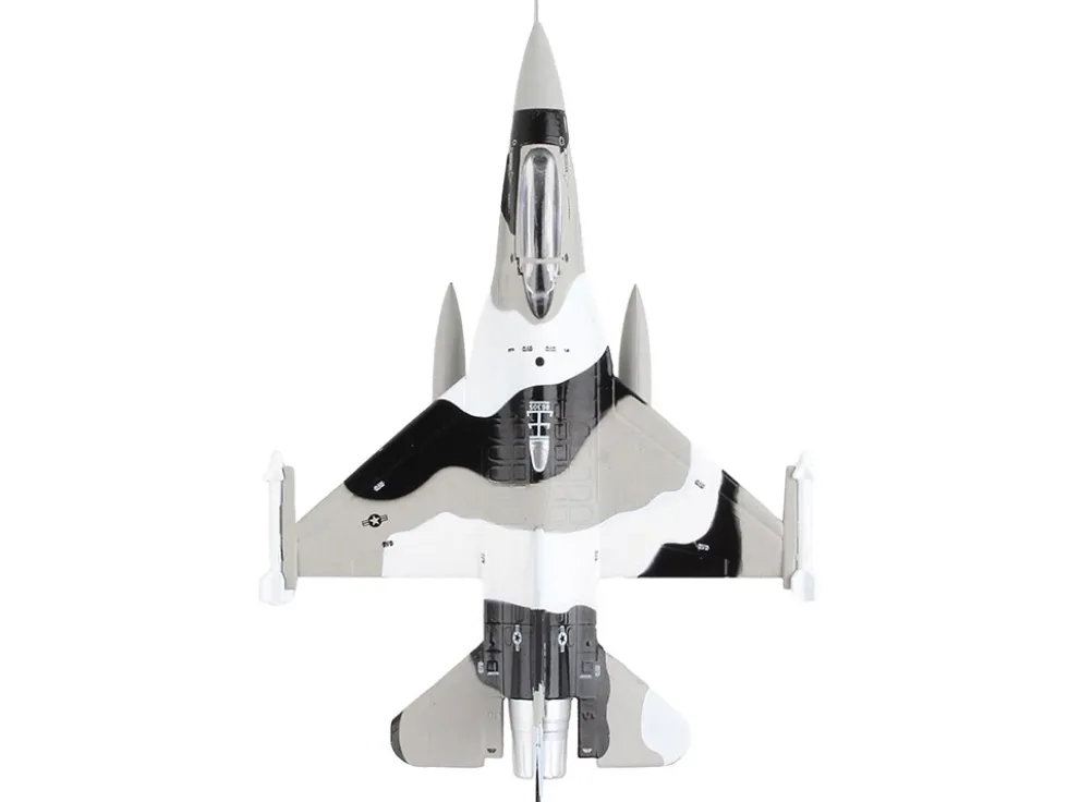 General Dynamics F 16 Fighting Falcon Fighter Aircraft Arctic Camouflage United States Air Force 1/126 Diecast Model Airplane Postage Stamp PS5399-3